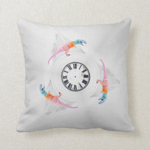 Coussin Dinosaures et Horloges