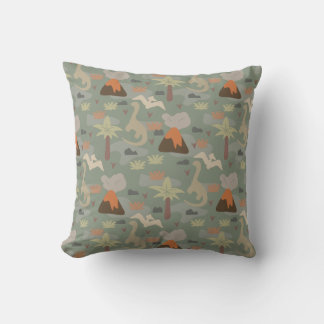 Coussin Dinosaures et volcans camouflés
