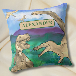 Coussin dinosaures personnalisés