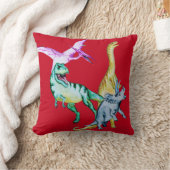 Coussin Dinosaures pour enfants à l'aquarelle (Couverture)