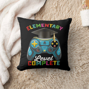 Coussin Diplômé de Niveau Élémentaire Jeux de Gamers