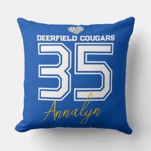 Coussin Diplôme de nuit senior de volley-ball personnalisé