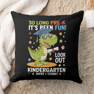 Coussin Diplômé de pré-maternelle Jardin d'enfants Dinosau