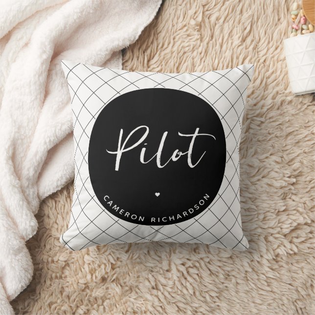 Coussin Diplôme d'études de pilotage sur mesure élégant (Couverture)