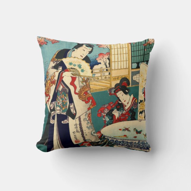 Coussin Diptyque 1862 de représentation de fleur (Recto)