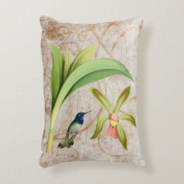 Coussin dirigé violet d'accent de colibri (Devant(Vertical))