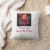 Coussin Dirty 30 Anniversaire ajouter nom rose ajouter dat (Couverture)