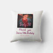 Coussin Dirty 30 Anniversaire ajouter nom rose ajouter dat (Verso)