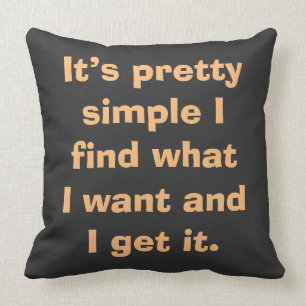 Coussin Discours inspirant en texte beige sur