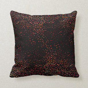 Coussin dispersion rouge et orange de point d'aquarelle