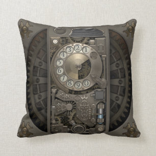 Coussin Dispositif de Steampunk - téléphone de cadran
