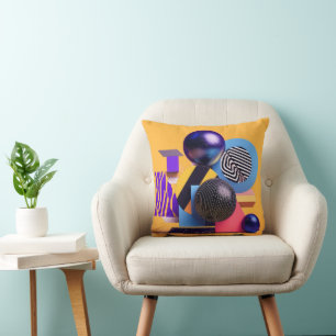 Coussin Disposition abstraite avec des sphères colorées