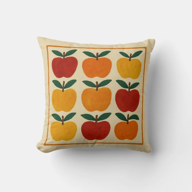 Coussin Disposition de pommes joyeuses (Recto)
