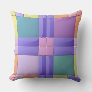 Coussin Disposition en mosaïque de blocs de couleurs pour