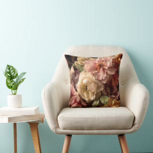 Coussin Disposition Vintage Pivoine de Printemps Vibrant