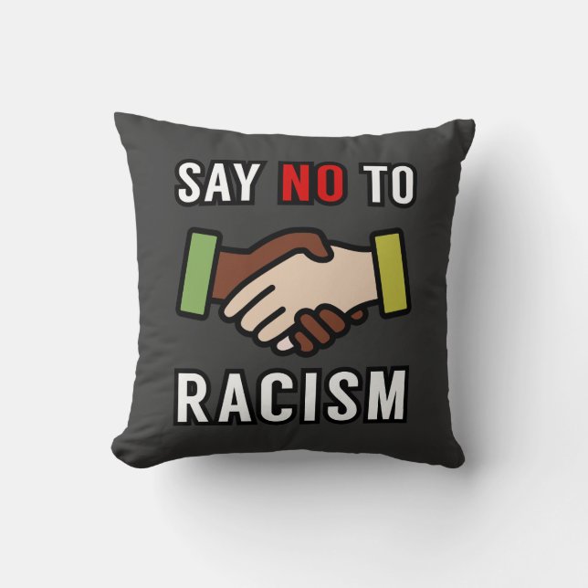Coussin Dites Non Au Racisme (Recto)