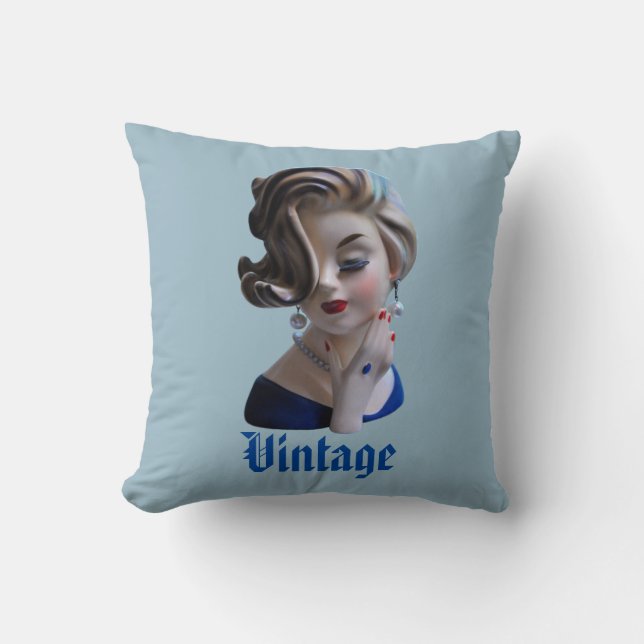 Coussin Diva-dame de Sully avec Vase de tête de manucure (Recto)