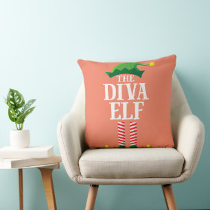 Coussin Diva Elf Matching Family Group Noël