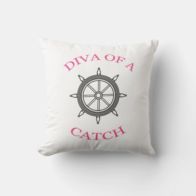Coussin "DIVA OF A CATCH" Jetez l'oreiller (Recto)