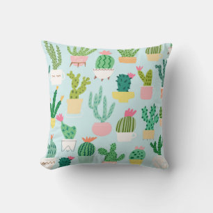 Coussin Diversité des cactus, vintage arrière - plan sans