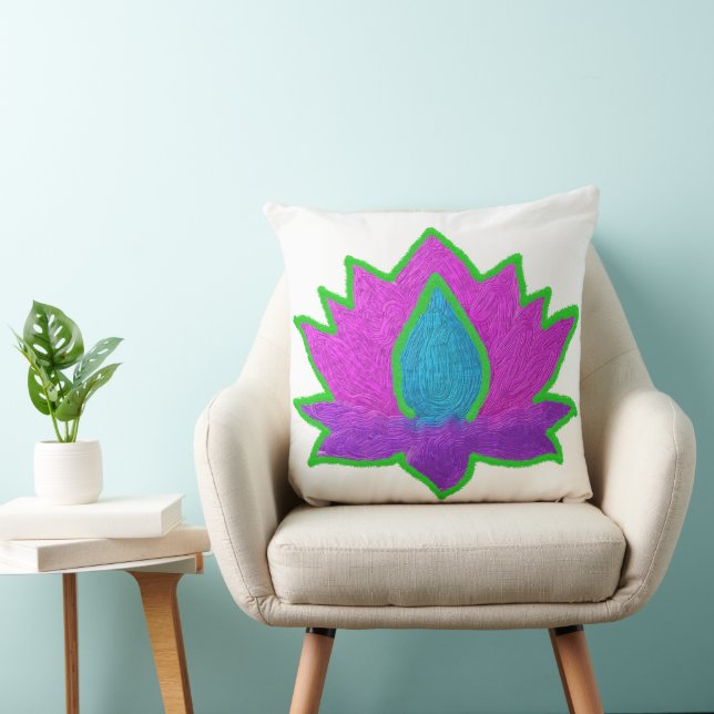 Coussin Diwali lotus scintillant (Chaise)