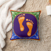 Coussin Diwali Rangoli Coloré Avec Empreinte (Couverture)