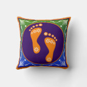 Coussin Diwali Rangoli Coloré Avec Empreinte (Verso)