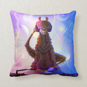 Coussin Dj Llama coloré