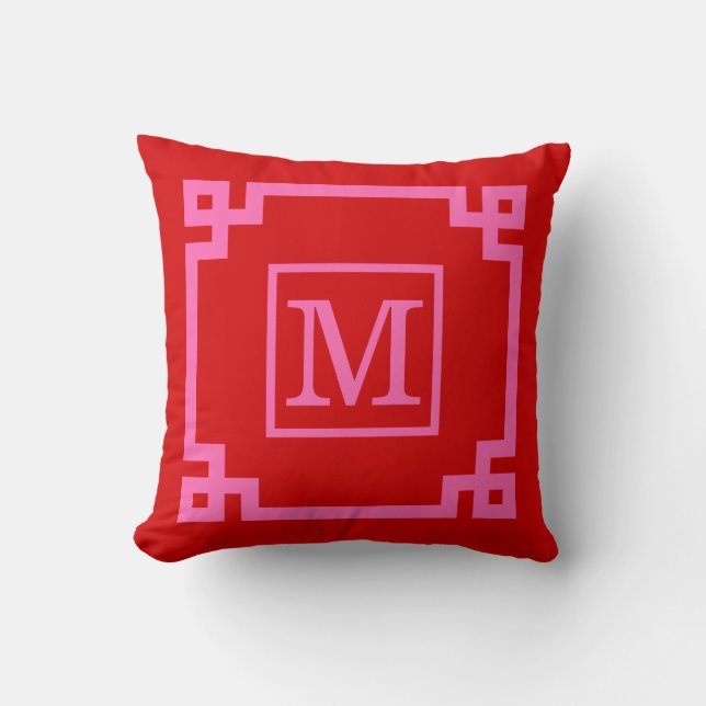 Coussin do-it-yourself Couleurs Clé Grecque #2 Monogm enca (Recto)