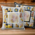 Coussin do-it-yourself Personnalisé 13 Photo Collage Modèl<br><div class="desc">13 Photo coussin personnalisé, il suffit d'ajouter vos propres photos à ce grand oreiller jetable .. facile à personnaliser .. personnalisable coussin modèle photo de Ricaso - idées cadeaux parfaites - dispose d'un cadre noir sur le devant et d'un cadre blanc sur le dos - ce coussin délicieux rendra votre...</div>