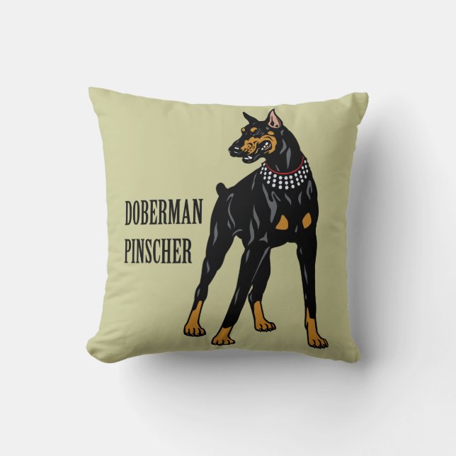 Coussin doberman pinscher (Recto)