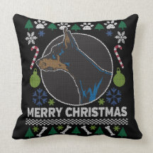 Doberman Pinscher laide chien de Noël doux