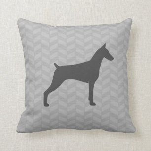 Coussin Doberman Pinscher Silhouette