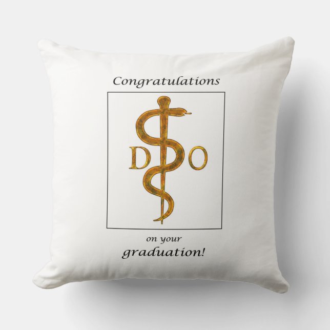 Coussin Docteur en ostéopathie Diplôme Félicitations (Recto)