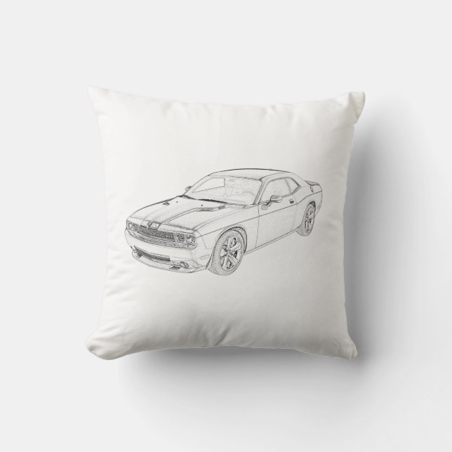 Coussin Dodge Challenger (Recto)