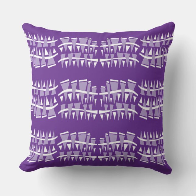 Coussin Dodle44c de lignes triangulaires (Recto)