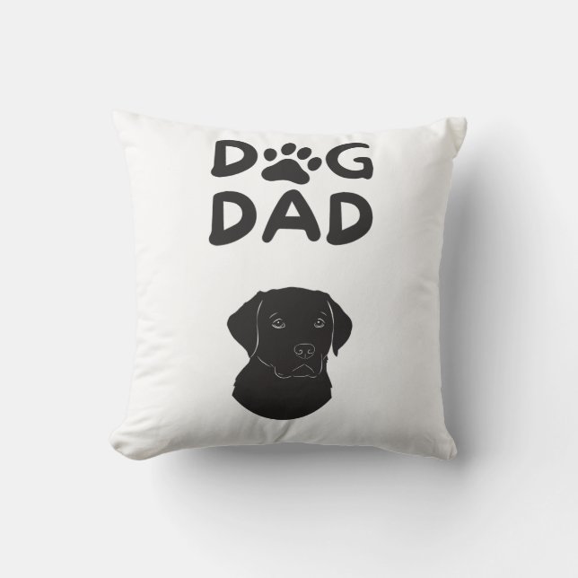 Coussin  Dog Dad T-shirt | Funny Pet Lovers Tee  (Recto)