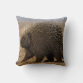 Coussin Dog vs. Porcupine throw pillow (Recto)