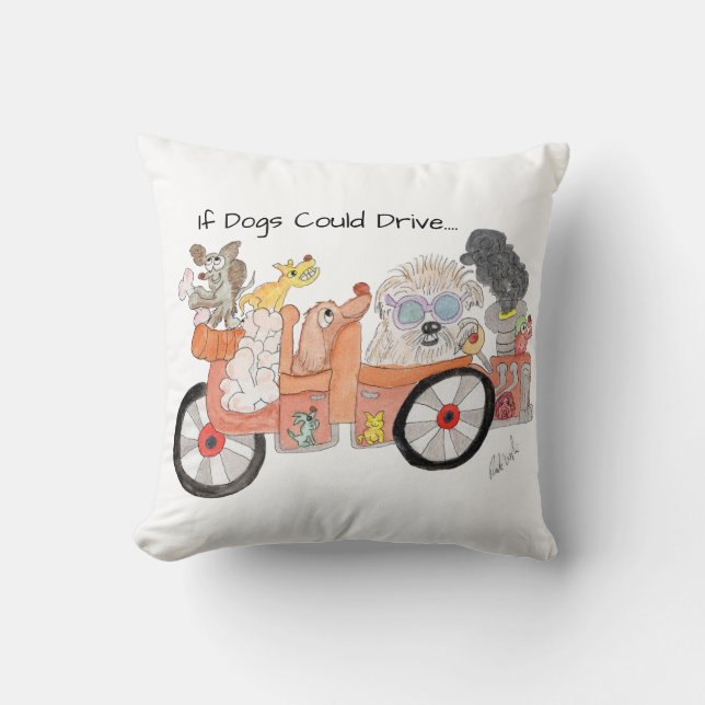 Coussin Dogs Ideal Car (Recto)