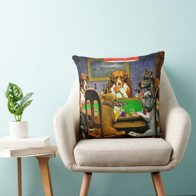 Coussin Dogs Playing Poker (Chaise)