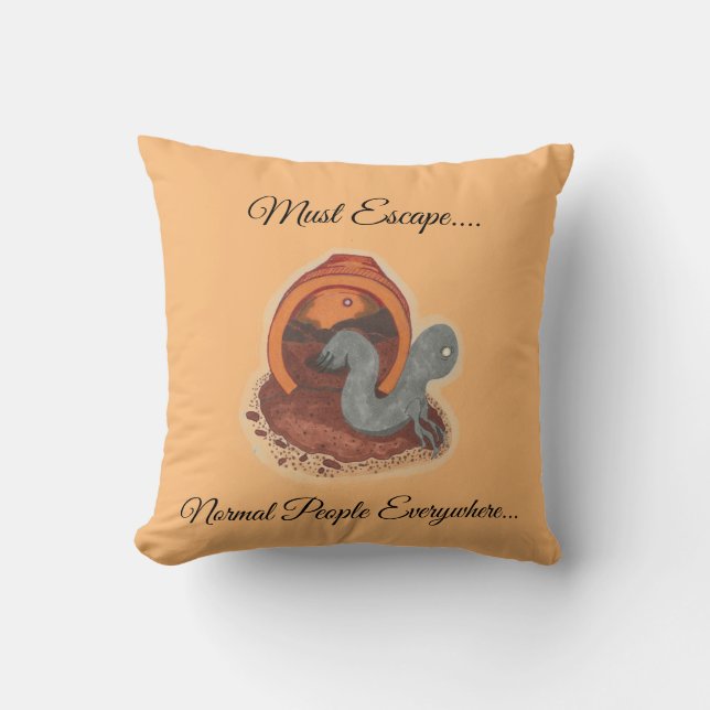 Coussin - doit s'échapper - créature pointillée (Recto)
