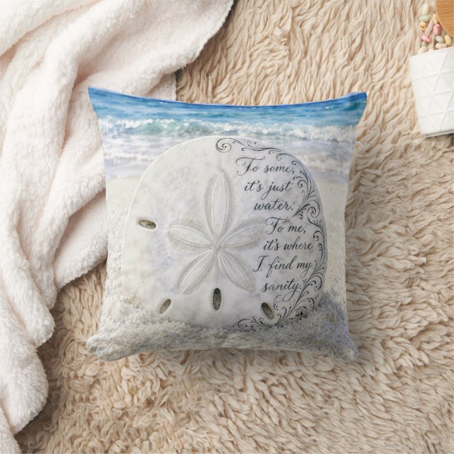 Coussin Dollar de Sable avec Citation Inspirante (Couverture)