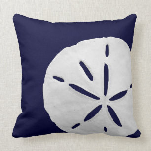 Coussin Dollar de sable blanc tropical sur la plage bleue