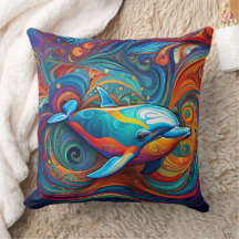 DOLPHIN ABSTRAIT CUSHION