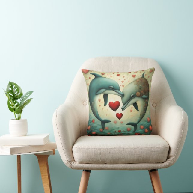 Coussin Dolphin Love 2 (Chaise)