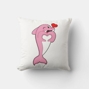 Coussin Dolphin Love Heart