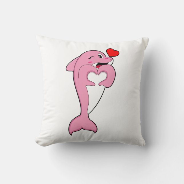 Coussin Dolphin Love Heart (Recto)