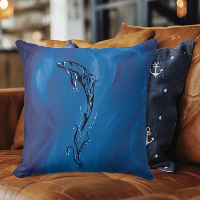 Coussin Dolphine bleue (Créateur téléchargé)