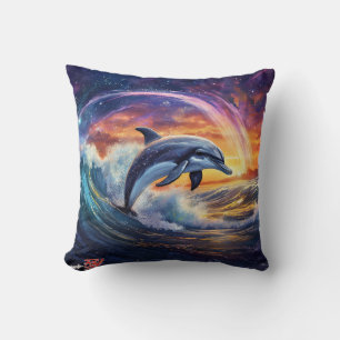 Coussin Dolphins Surfs Galaxy Jeu d'oreiller
