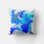 Coussin Domaine de Blue Splash dans le style minimalisme (Verso)